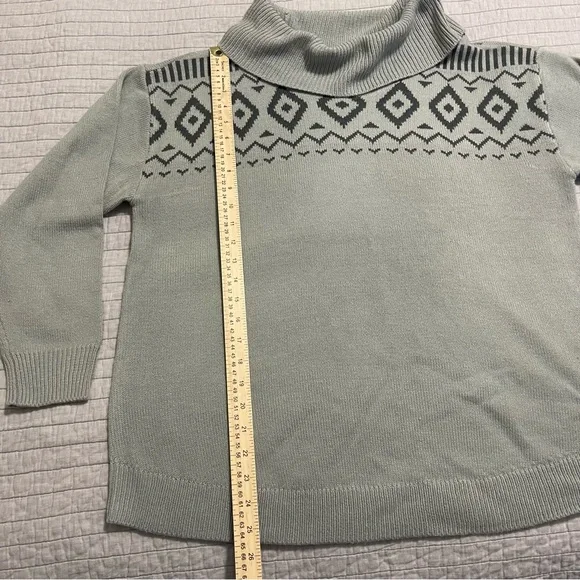 Lane Bryant Classic Long Sleeve Cowl Neck Fair Isle Pullover Size 14/16 - Picture 4 of 8